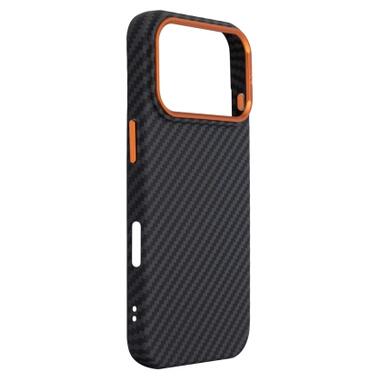 Чехол к мобильному телефону Armorstandart LikeCarbon2 SE MagCase Apple iPhone 17 Pro Black Orange (ARM89161) фото №3