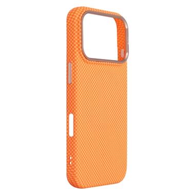 Чехол к мобильному телефону Armorstandart LikeCarbon2 SE MagCase Apple iPhone 17 Pro Kevlar Orange Rose Gold (ARM89168) фото №3