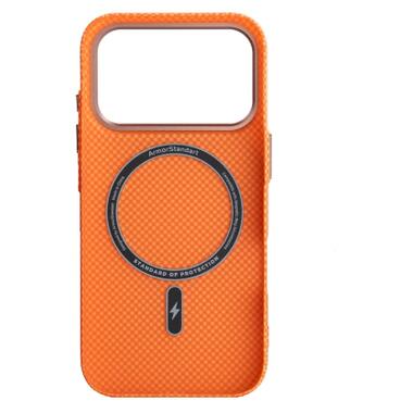 Чехол к мобильному телефону Armorstandart LikeCarbon2 SE MagCase Apple iPhone 17 Pro Kevlar Orange Rose Gold (ARM89168) фото №2