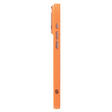 Чехол к мобильному телефону Armorstandart LikeCarbon2 SE MagCase Apple iPhone 17 Pro Kevlar Orange Rose Gold (ARM89168) фото №6
