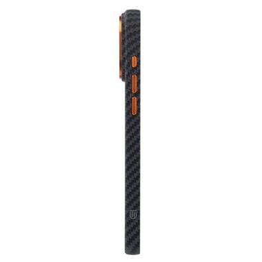 Чехол к мобильному телефону Armorstandart LikeCarbon2 SE MagCase Apple iPhone 17 Pro Max Black Orange (ARM89162) фото №6