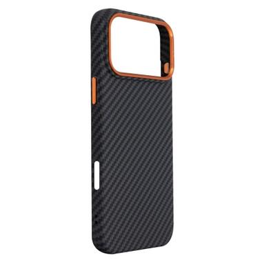 Чехол к мобильному телефону Armorstandart LikeCarbon2 SE MagCase Apple iPhone 17 Pro Max Black Orange (ARM89162) фото №3