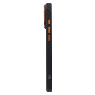 Чехол к мобильному телефону Armorstandart LikeCarbon2 SE MagCase Apple iPhone 17 Pro Max Kevlar Black Orange (ARM89165) фото №6