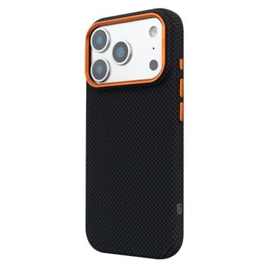 Чехол к мобильному телефону Armorstandart LikeCarbon2 SE MagCase Apple iPhone 17 Pro Max Kevlar Black Orange (ARM89165) фото №5