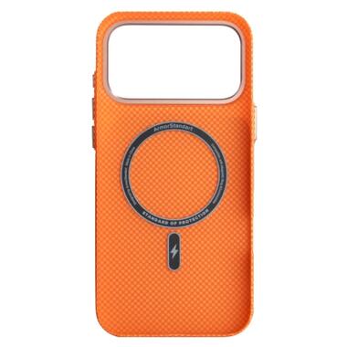 Чехол к мобильному телефону Armorstandart LikeCarbon2 SE MagCase Apple iPhone 17 Pro Max Kevlar Orange Rose Gold (ARM89169) фото №2
