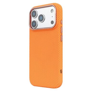 Чехол к мобильному телефону Armorstandart LikeCarbon2 SE MagCase Apple iPhone 17 Pro Max Kevlar Orange Rose Gold (ARM89169) фото №5