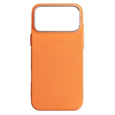 Чехол к мобильному телефону Armorstandart LikeCarbon2 SE MagCase Apple iPhone 17 Pro Max Kevlar Orange Rose Gold (ARM89169) фото №1