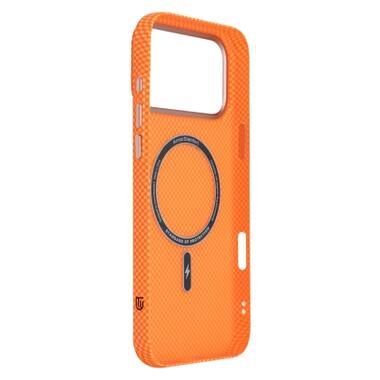 Чехол к мобильному телефону Armorstandart LikeCarbon2 SE MagCase Apple iPhone 17 Pro Max Kevlar Orange Rose Gold (ARM89169) фото №4