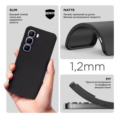 Чехол к мобильному телефону Armorstandart Matte Slim Fit Infinix Hot 60 Pro Plus 4G Camera cover Black (ARM88681) фото №3