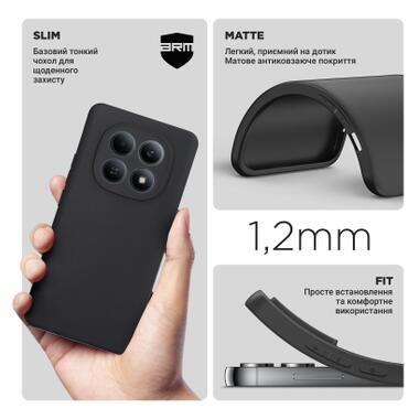 Чехол к мобильному телефону Armorstandart Matte Slim Fit Xiaomi Redmi Note 15 4G / Note 15 5G / Poco M8 5G Black (ARM89714) фото №3