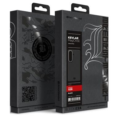 Чехол к мобильному телефону Armorstandart BlackIcon Aramid Plain MagCase Samsung S26 Black (ARM90164) фото №10