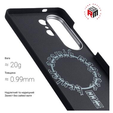 Чехол к мобильному телефону Armorstandart BlackIcon Aramid Plain MagCase Samsung S26 Ultra Black (ARM90166) фото №3