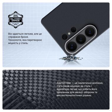 Чехол к мобильному телефону Armorstandart BlackIcon Aramid Plain MagCase Samsung S26 Ultra Black (ARM90166) фото №4