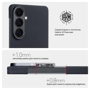 Чехол к мобильному телефону Armorstandart BlackIcon Aramid Twill MagCase Samsung S26 Plus Black (ARM90146) фото №6
