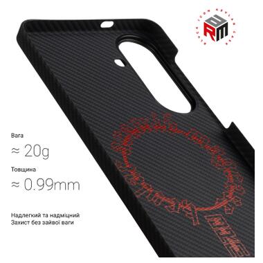 Чехол к мобильному телефону Armorstandart BlackIcon Aramid Twill MagCase Samsung S26 Plus Black (ARM90146) фото №3