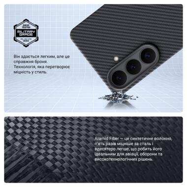 Чехол к мобильному телефону Armorstandart BlackIcon Aramid Twill MagCase Samsung S26 Plus Black (ARM90146) фото №4