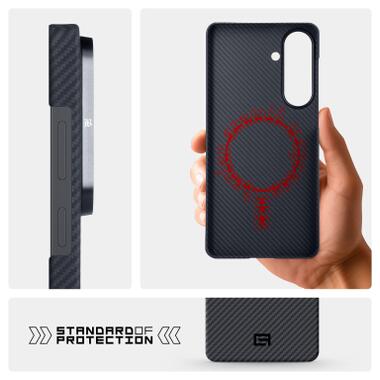 Чехол к мобильному телефону Armorstandart BlackIcon Aramid Twill MagCase Samsung S26 Plus Black (ARM90146) фото №7
