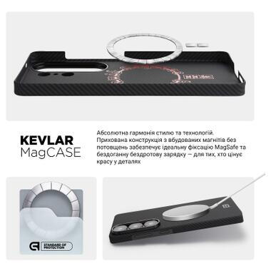 Чехол к мобильному телефону Armorstandart BlackIcon Aramid Twill MagCase Samsung S26 Ultra Black (ARM90147) фото №8