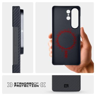 Чехол к мобильному телефону Armorstandart BlackIcon Aramid Twill MagCase Samsung S26 Ultra Black (ARM90147) фото №7