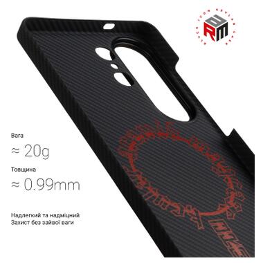Чехол к мобильному телефону Armorstandart BlackIcon Aramid Twill MagCase Samsung S26 Ultra Black (ARM90147) фото №3