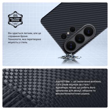 Чехол к мобильному телефону Armorstandart BlackIcon Aramid Twill MagCase Samsung S26 Ultra Black (ARM90147) фото №4