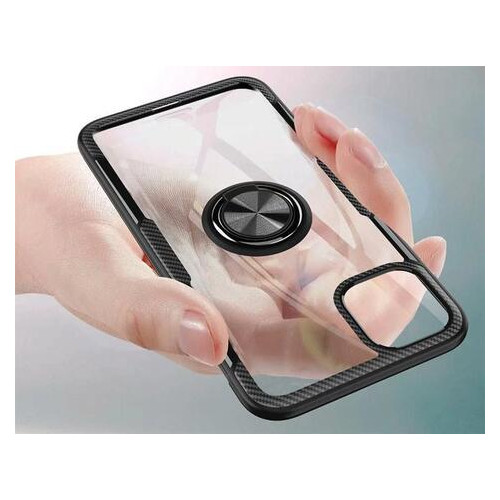 Чехол Primolux Ring Magnetic Stand для Apple iPhone 12 Mini - Black фото №6