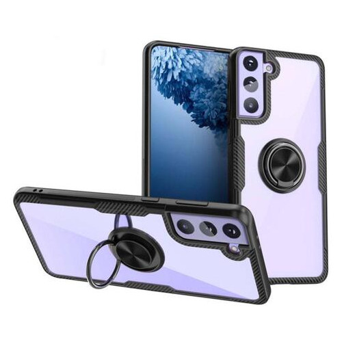 Чохол Primolux Ring Magnetic Stand для Samsung Galaxy S21 Plus (SM-G996) - Black фото №1