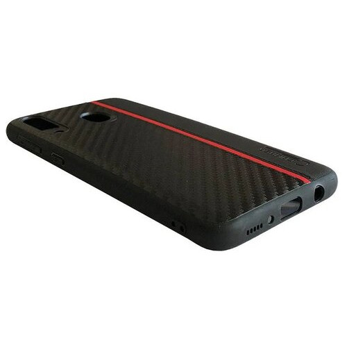 Чохол накладка Primolux Cenmaso для Samsung Galaxy M20 2019 (SM-M205) - Black&Red фото №4