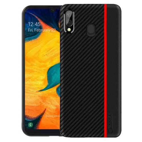 Чохол накладка Primolux Cenmaso для Samsung Galaxy M20 2019 (SM-M205) - Black&Red фото №1