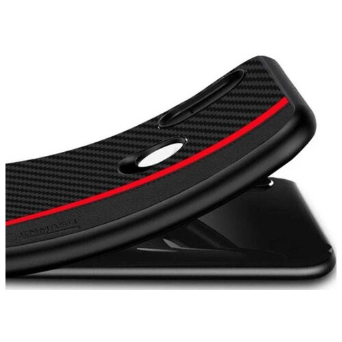Чохол накладка Primolux Cenmaso для Samsung Galaxy M20 2019 (SM-M205) - Black&Red фото №2