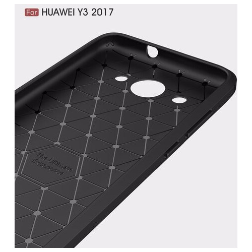 Чохол Primolux Carbon Fiber Series для Huawei Y3 2017 Black фото №4