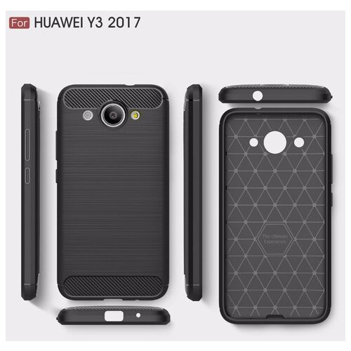 Чохол Primolux Carbon Fiber Series для Huawei Y3 2017 Black фото №3