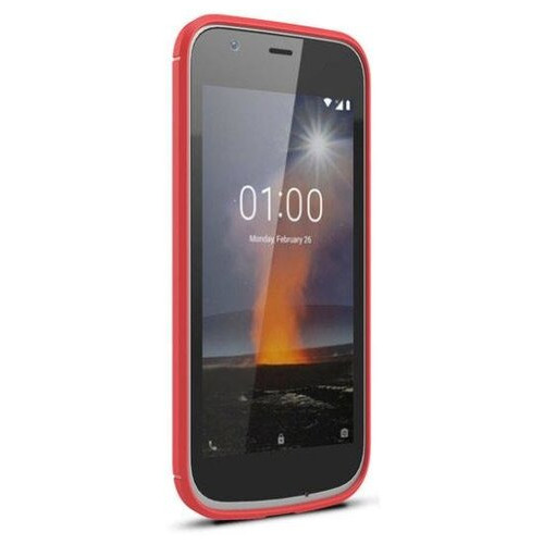 Чохол Primolux Carbon Fiber Series для Nokia 1 Dual Sim - Red фото №3