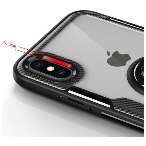 Чохол Primolux Ring Magnetic Stand для Apple iPhone X / iPhone Xs - Black фото №2