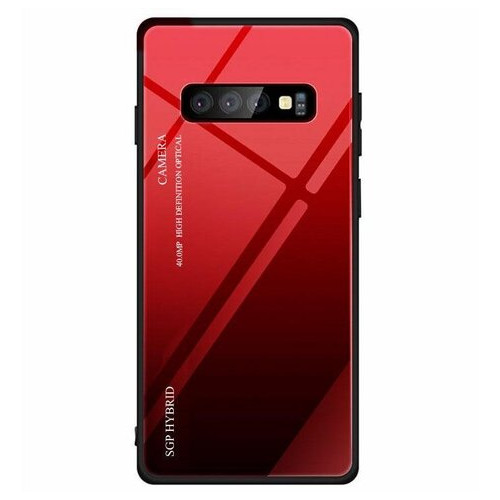 Чохол бампер Primolux Gradient Glass для Samsung Galaxy S10 (SM-G973) - Red фото №2