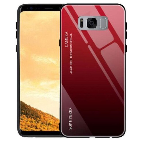 Чохол бампер Primolux Gradient Glass для Samsung Galaxy S8 Plus (SM-G955) - Red фото №2