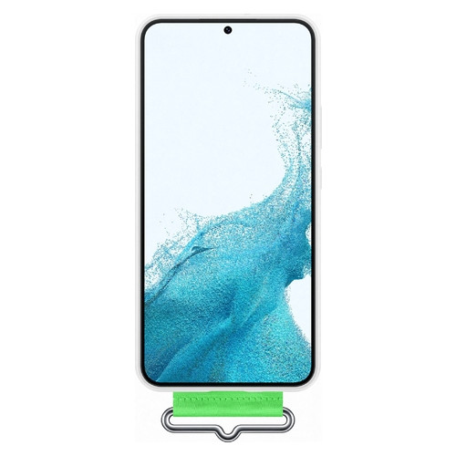 Чохол Samsung Silicone with Strap Cover Galaxy S22 (S906) White (EF-GS906TWEGRU) фото №2