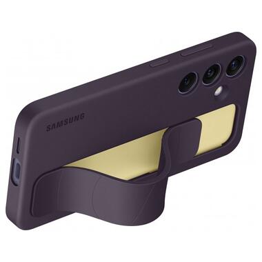 Чехол Samsung Galaxy S24 (S921) Standing Grip Case фіолетовий темний (EF-GS921CEEGWW) фото №4