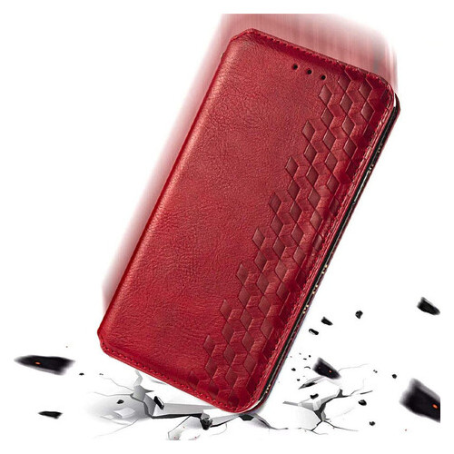 Шкіряний чохол-книжка Getman Cubic (PU) Xiaomi Poco X3 NFC Червоний фото №2