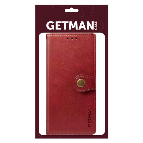 Шкіряний чохол-книжка Getman Gallant (PU) Xiaomi Poco X3 NFC Червоний фото №4
