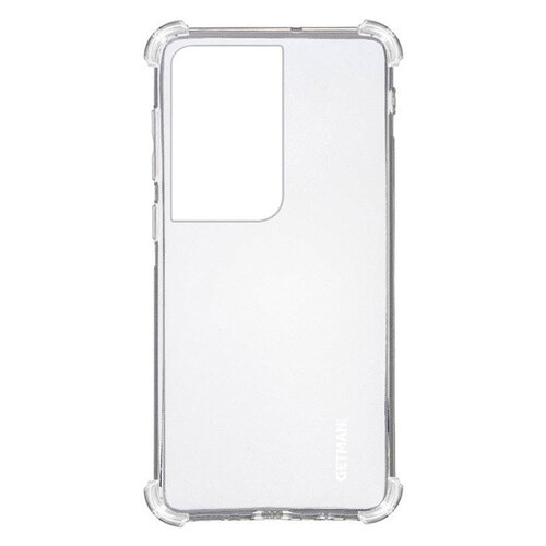 TPU чохол Getman Ease logo посилені кути для Samsung Galaxy S21 Ultra Прозорий / Transparent фото №1