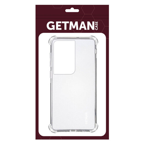 TPU чохол Getman Ease logo посилені кути для Samsung Galaxy S21 Ultra Прозорий / Transparent фото №2