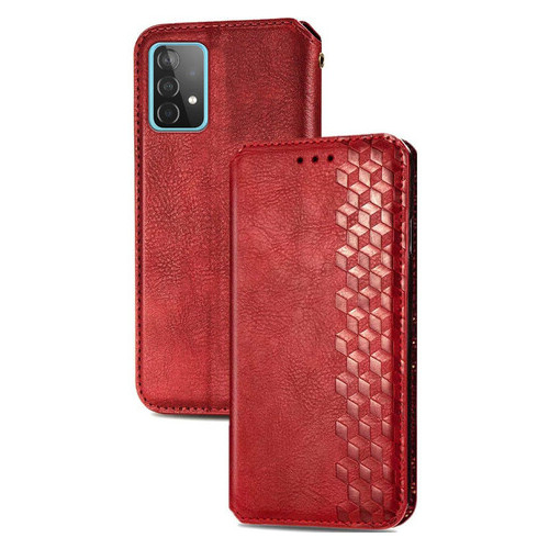Кожаный чехол-книжка Getman Cubic (PU) Samsung Galaxy A32 4G Красный фото №2