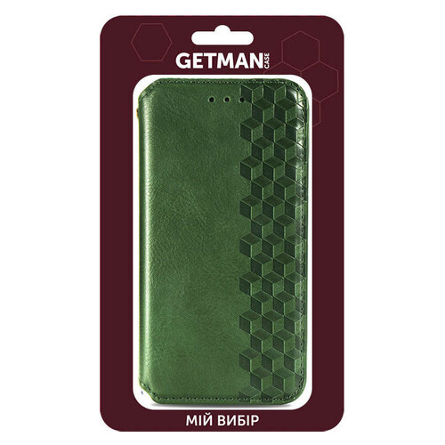 Шкіряний чохол-книжка Getman Cubic (PU) Xiaomi Redmi Note 10 Pro Зелений фото №6