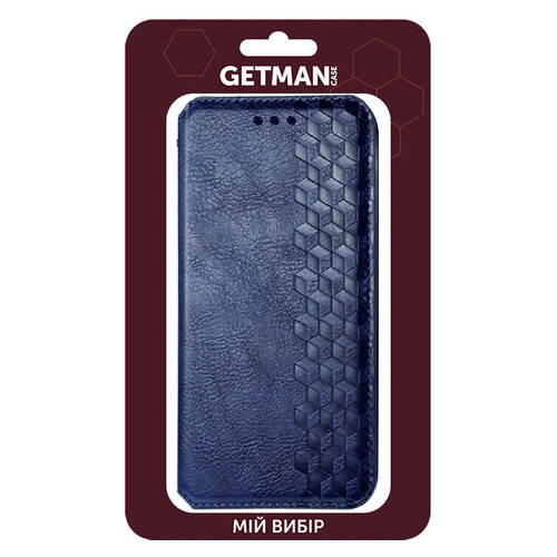 Шкіряний чохол-книжка Getman Cubic (PU) Xiaomi Redmi Note 10 Pro Синій фото №5