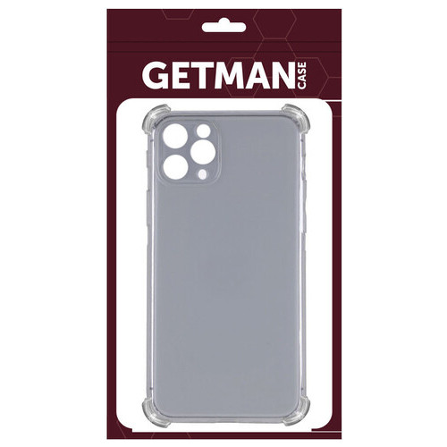 TPU чохол Getman Ease logo посилені кути Apple iPhone 14 Pro (6.1) Сірий (прозорий) фото №2