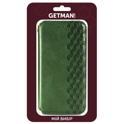 Шкіряний чохол книжка GETMAN Cubic (PU) Xiaomi Redmi Note 11 (Global) / Note 11S Зелений фото №4