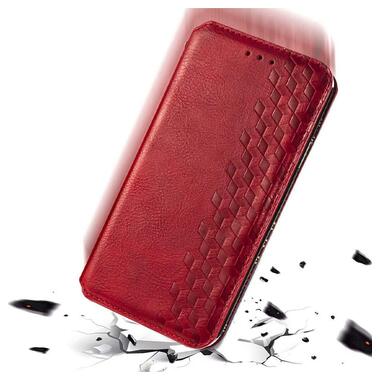 Шкіряний чохол книжка GetmanCubic (PU) Xiaomi Poco M5 Червоний фото №4