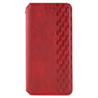 Шкіряний чохол книжка Getman Cubic (PU) Motorola Moto E40 Червоний фото №1