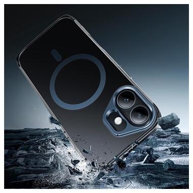 Чехол HOCO iPhone 16 Vip magnetic protective case (AS11) transparent-black фото №5